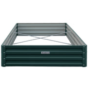 Wallaroo Garden Bed 240 x 120 x 30cm Galvanized Steel - Green V240-GBD-BSW-2412-GN