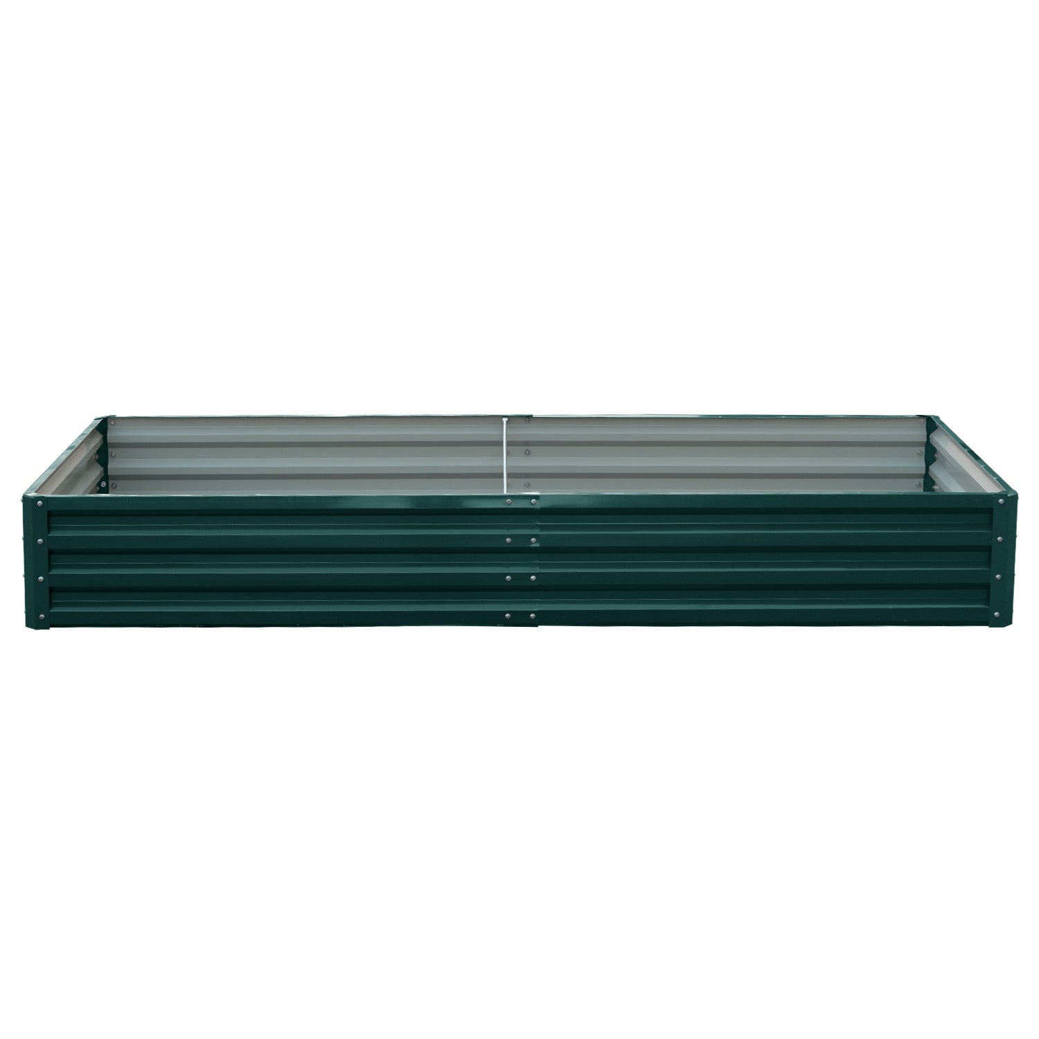 Wallaroo Garden Bed 240 x 120 x 30cm Galvanized Steel - Green V240-GBD-BSW-2412-GN