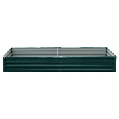 Wallaroo Garden Bed 240 x 120 x 30cm Galvanized Steel - Green V240-GBD-BSW-2412-GN