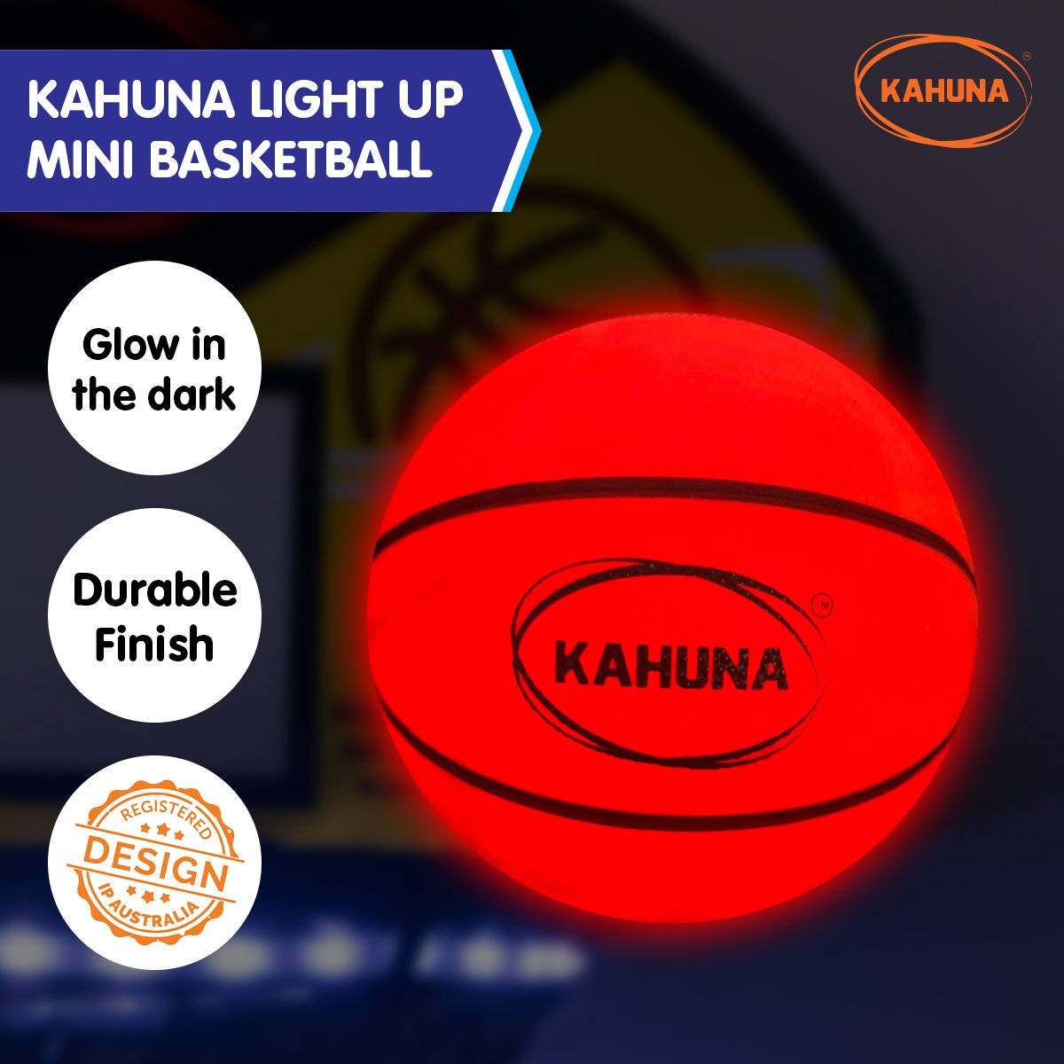 Kahuna Basketball L.e.d Glow Light Up Trampoline Ball V240-GLW-BALL