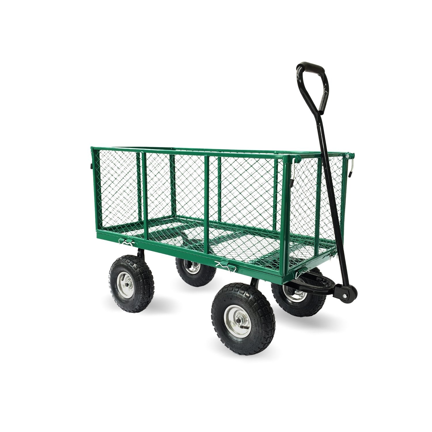 Wallaroo Steel Mesh Garden Trolley Cart - Green V240-GMC-H38-GN
