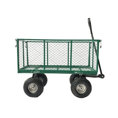 Wallaroo Steel Mesh Garden Trolley Cart - Green V240-GMC-H38-GN