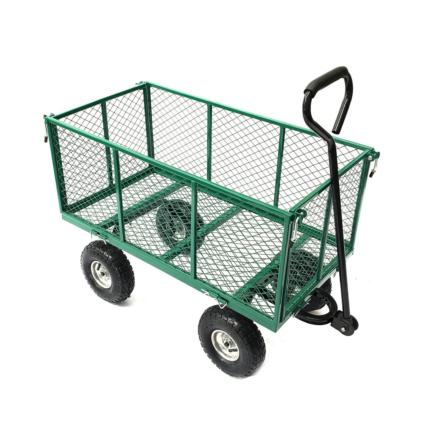 Wallaroo Steel Mesh Garden Trolley Cart - Green V240-GMC-H38-GN