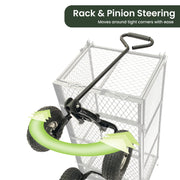 Wallaroo Steel Mesh Garden Trolley Cart - Green V240-GMC-H38-GN