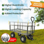 Wallaroo Steel Mesh Garden Trolley Cart - Hammer Grey V240-GMC-H38-HM