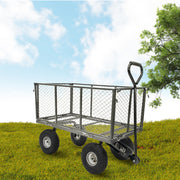 Wallaroo Steel Mesh Garden Trolley Cart - Hammer Grey V240-GMC-H38-HM