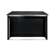 Wallaroo Garden Shed with Semi-Closed Storage 10*8FT - Black V240-GSS-BSW-108S-BK