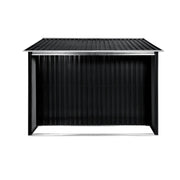 Wallaroo Garden Shed with Semi-Close Storage 6*8FT - Black V240-GSS-BSW-68S-BK