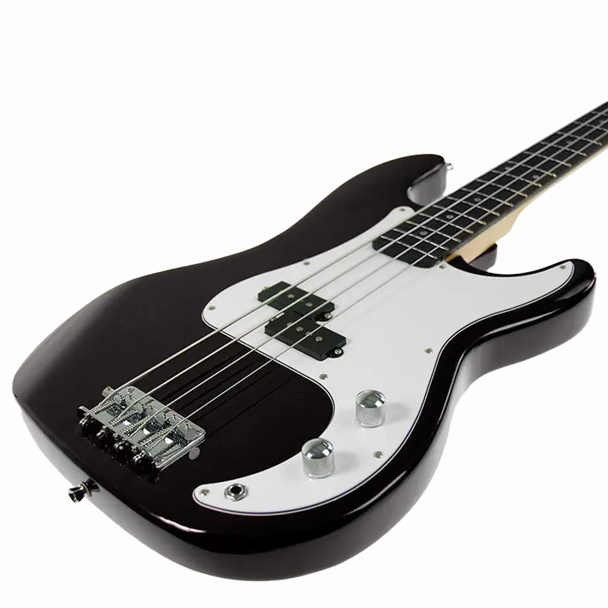 Karrera 39in Electric Guitar Bass Tuner Music 4-String Instrument Full Size Black V240-GTR-JB2-15W-BK