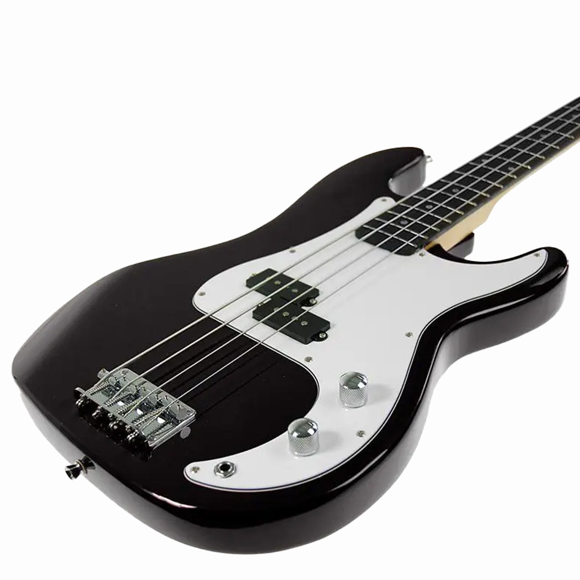 Karrera 39in Electric Guitar Bass Tuner Music 4-String Instrument Full Size Black V240-GTR-JB2-15W-BK