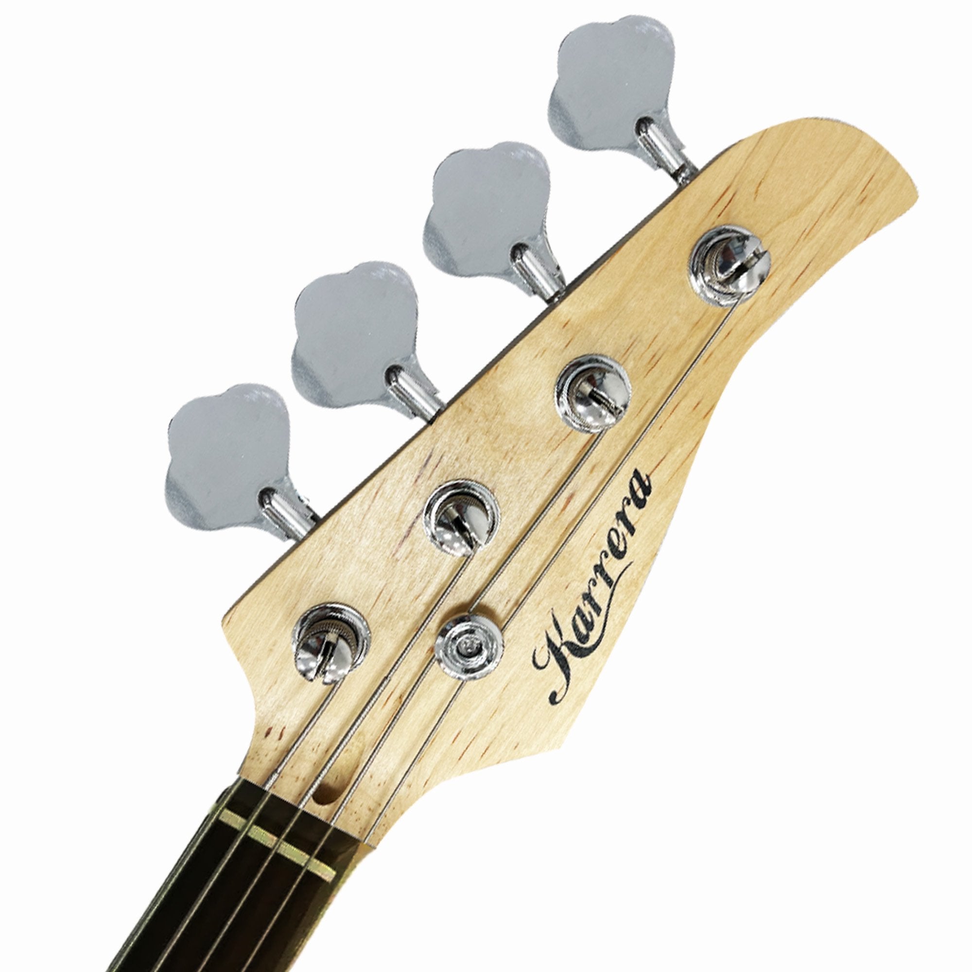 Karrera 39in Electric Guitar Bass Tuner Music 4-String Instrument Full Size Black V240-GTR-JB2-15W-BK