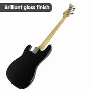 Karrera 39in Electric Guitar Bass Tuner Music 4-String Instrument Full Size Black V240-GTR-JB2-15W-BK