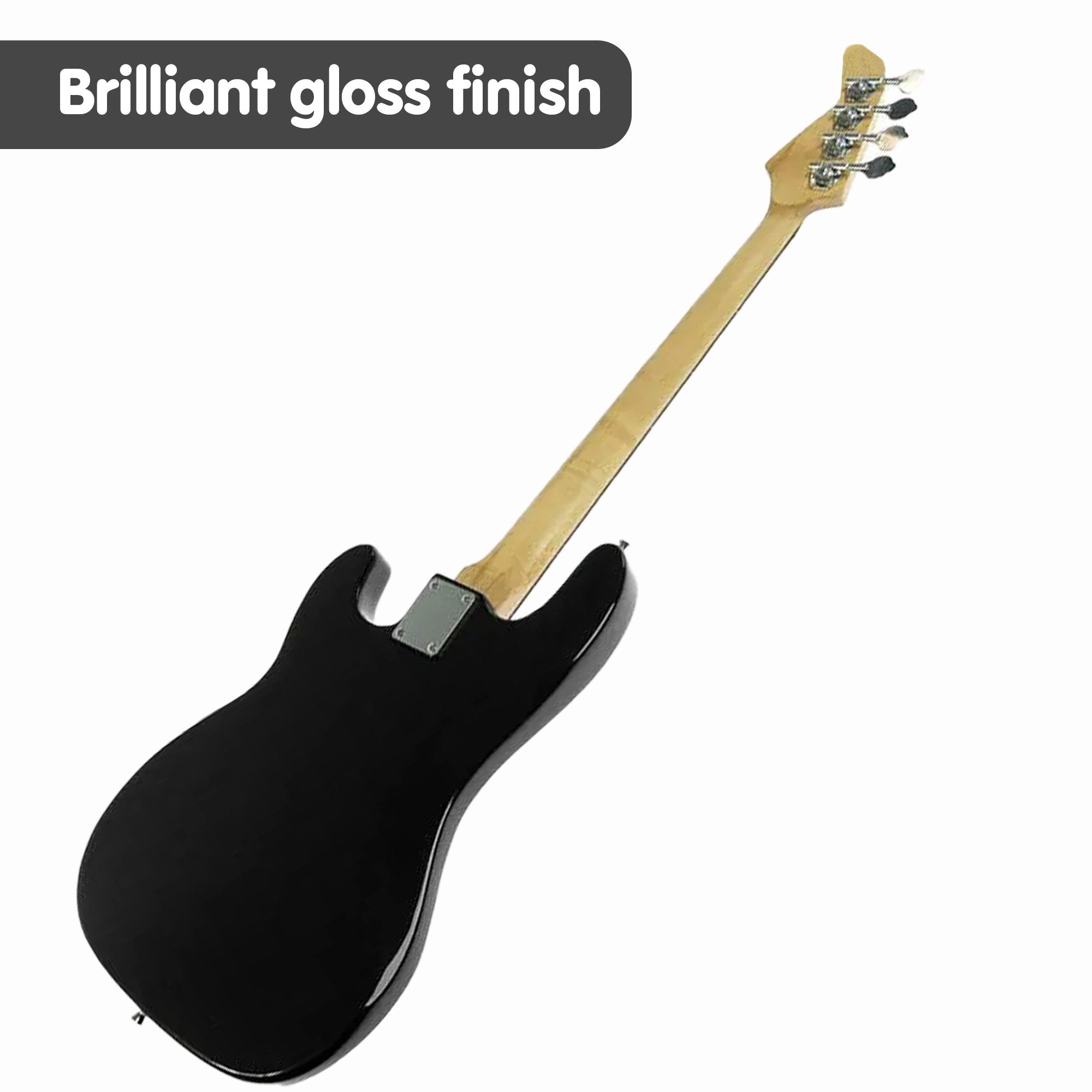 Karrera 39in Electric Guitar Bass Tuner Music 4-String Instrument Full Size Black V240-GTR-JB2-15W-BK