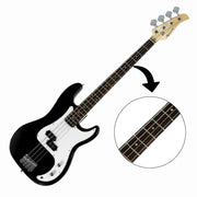 Karrera 39in Electric Guitar Bass Tuner Music 4-String Instrument Full Size Black V240-GTR-JB2-15W-BK