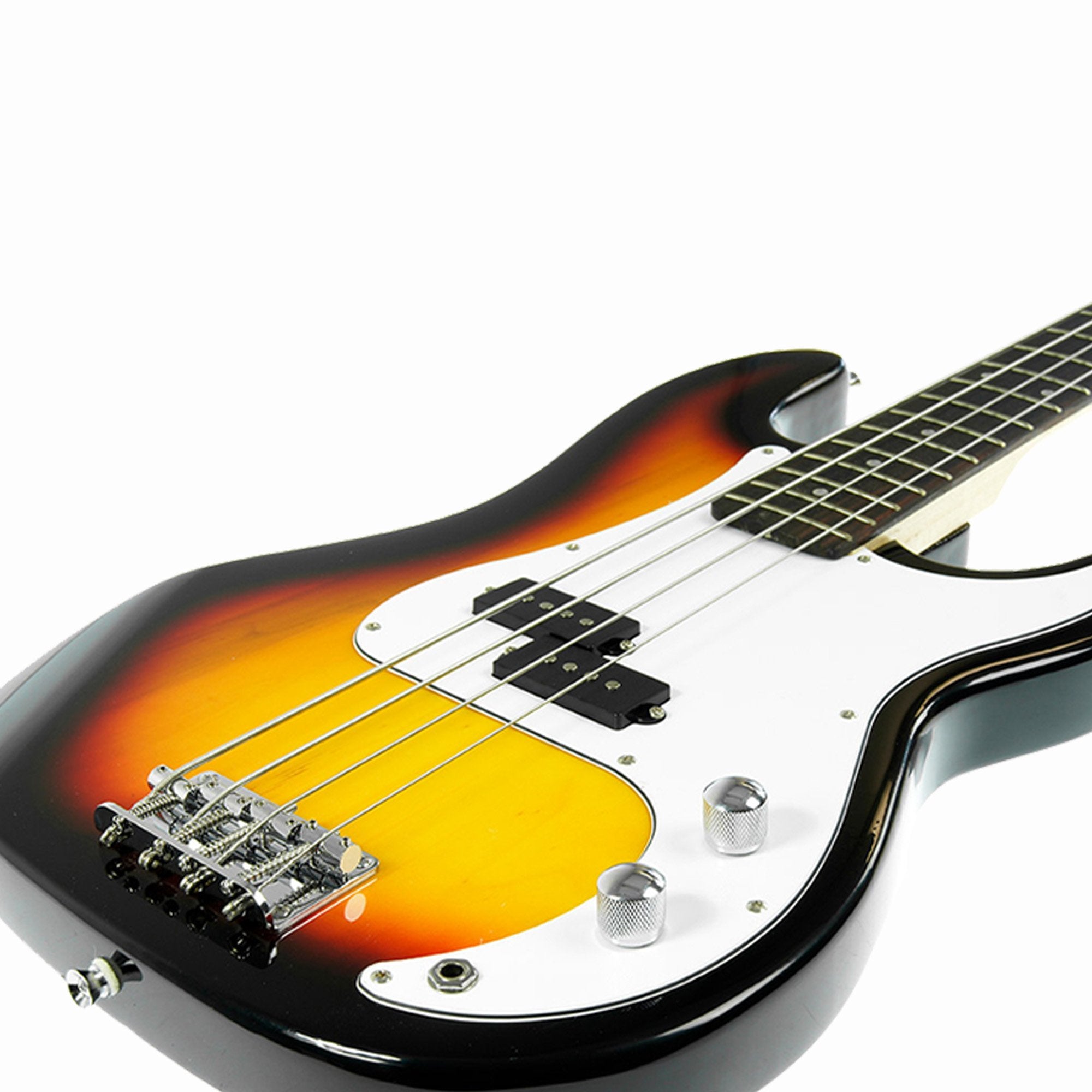 Karrera 39in Electric Guitar Bass Tuner Music 4-String Instrument Full Size Sunburst V240-GTR-JB2-15W-SB