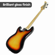 Karrera 39in Electric Guitar Bass Tuner Music 4-String Instrument Full Size Sunburst V240-GTR-JB2-15W-SB