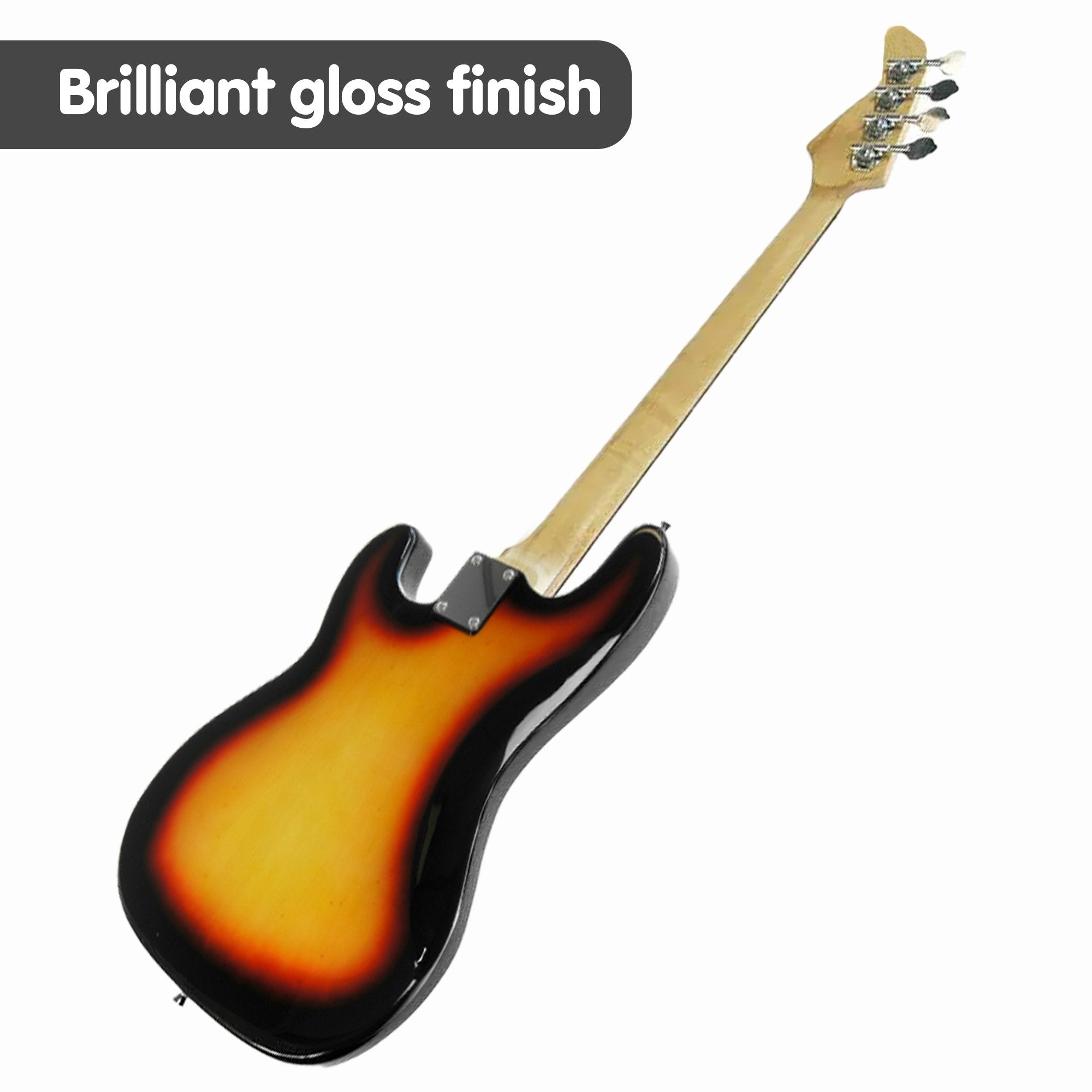 Karrera 39in Electric Guitar Bass Tuner Music 4-String Instrument Full Size Sunburst V240-GTR-JB2-15W-SB