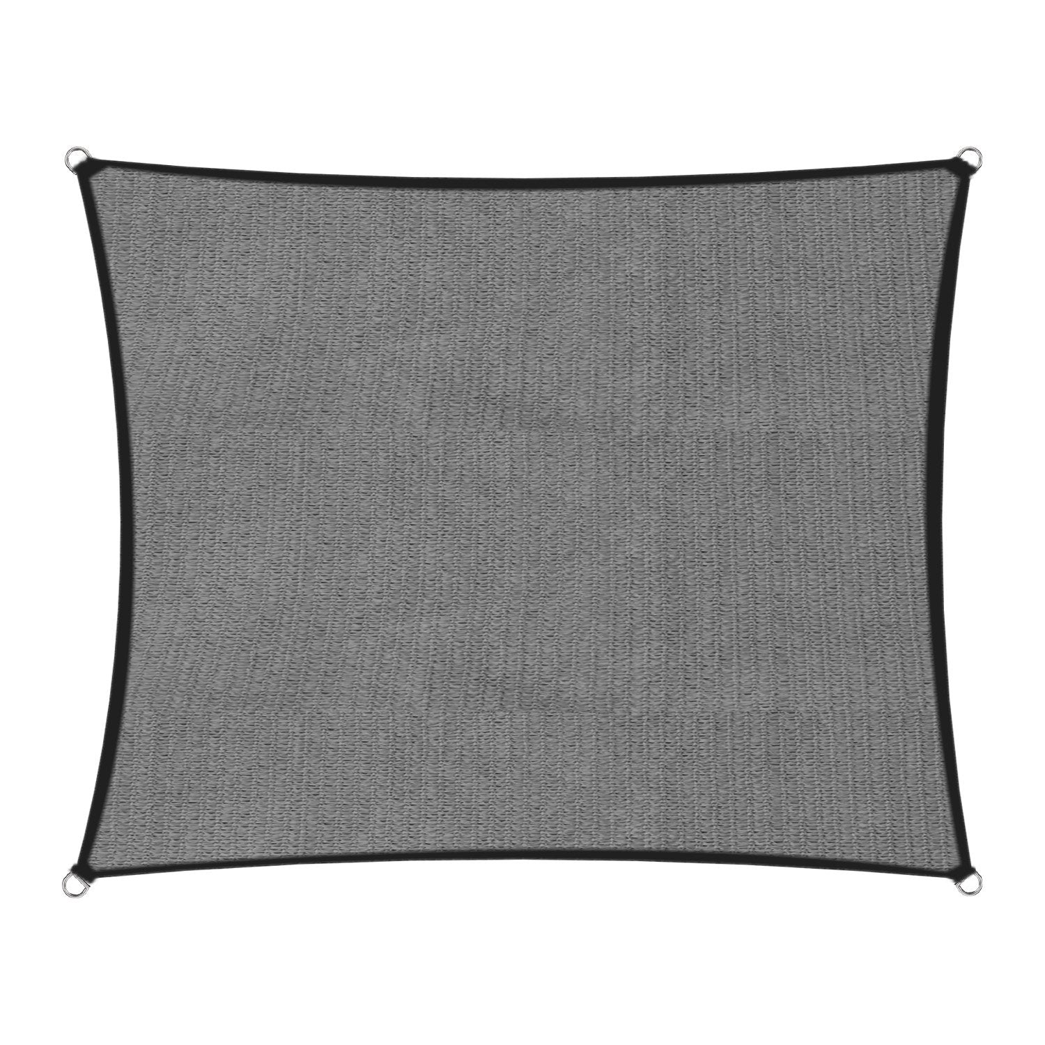 Wallaroo 280gsm Outdoor Square Sun Shade Sail Canopy Grey - 5m X 5m V240-GYSS-280-5X5