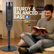 Pronti Electric Tower Heater 2000W Ceramic Portable Remote - Black V240-HEA-PCT-67HL-BK