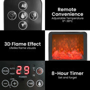 Pronti 2000W 3D Fire PTC Electric Portable Room Heater V240-HEA-TPN-TPC-RB