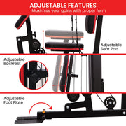 Powertrain Jx-89 Multi Station Home Gym 68kg Weight Cable Machine V240-HGM-89F-JX