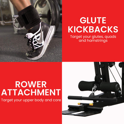 Powertrain Jx-89 Multi Station Home Gym 68kg Weight Cable Machine V240-HGM-89F-JX