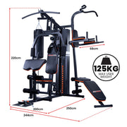 Powertrain Multi Station Home Gym 150lbs Weights Punching Bag V240-HGM-930-JX