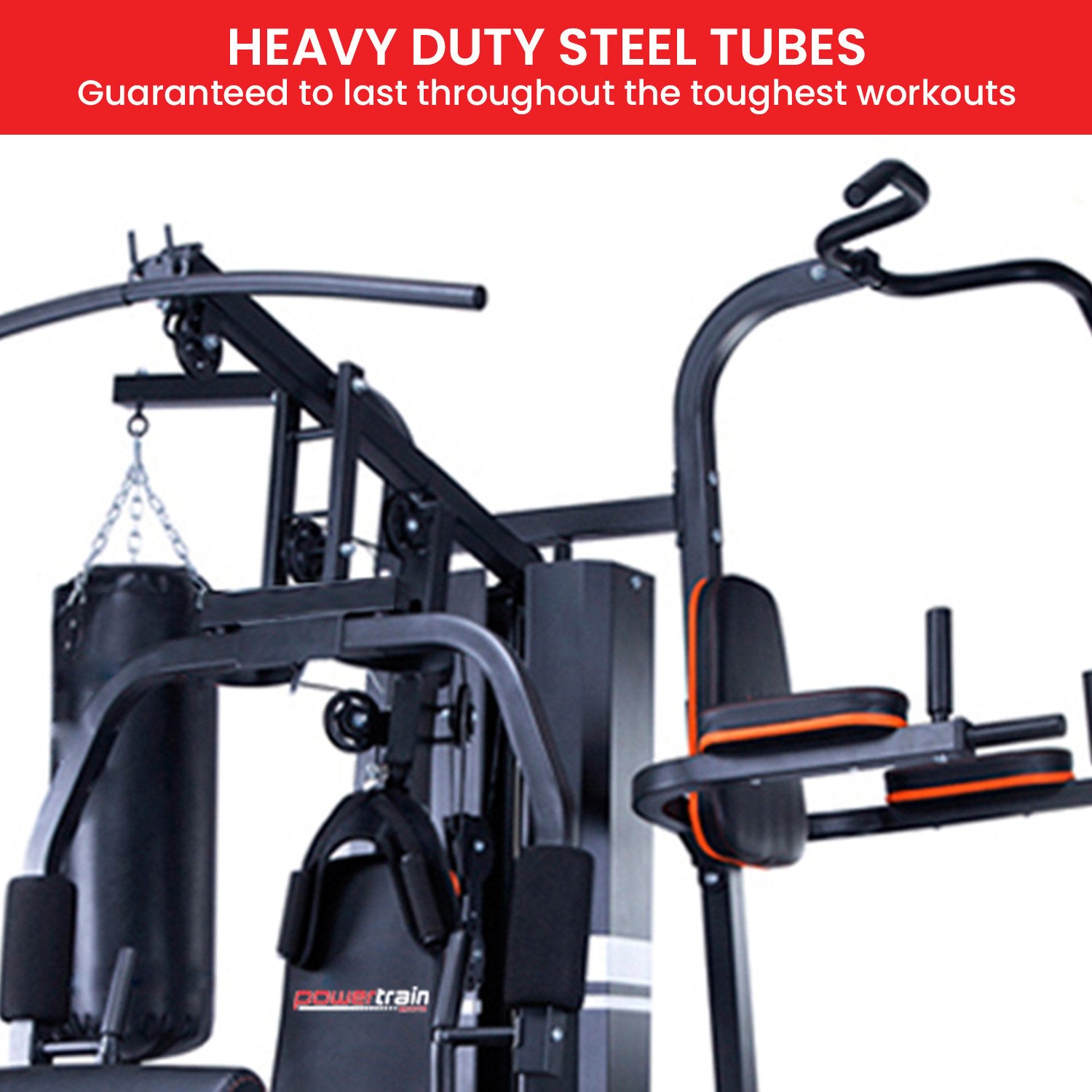 Powertrain Multi Station Home Gym 150lbs Weights Punching Bag V240-HGM-930-JX