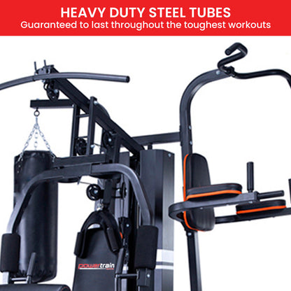 Powertrain Multi Station Home Gym 150lbs Weights Punching Bag V240-HGM-930-JX