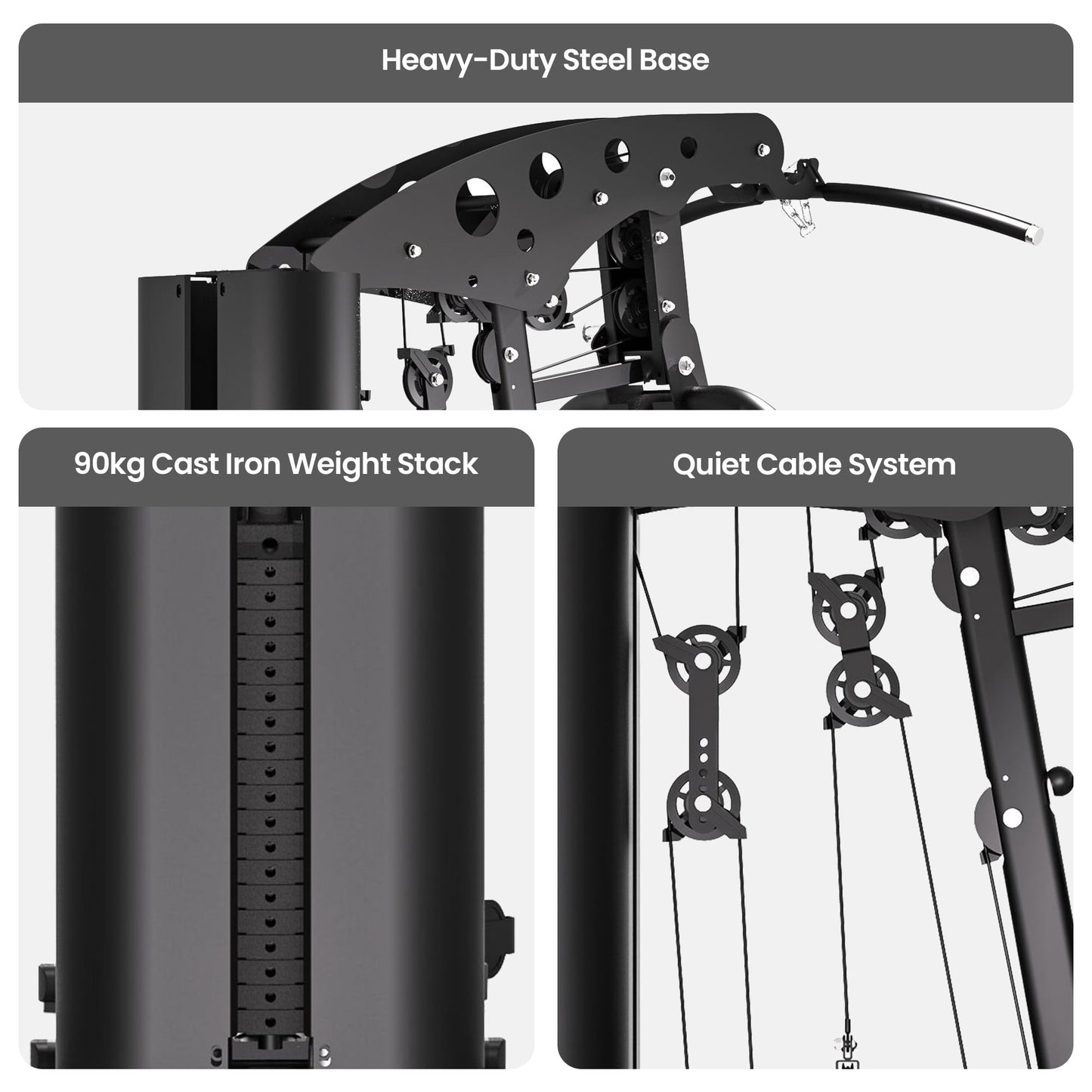 Powertrain Home Multi Gym 560 Full Body Training with 90kg Weight Stack Home Gym V240-HGM-JUN-560