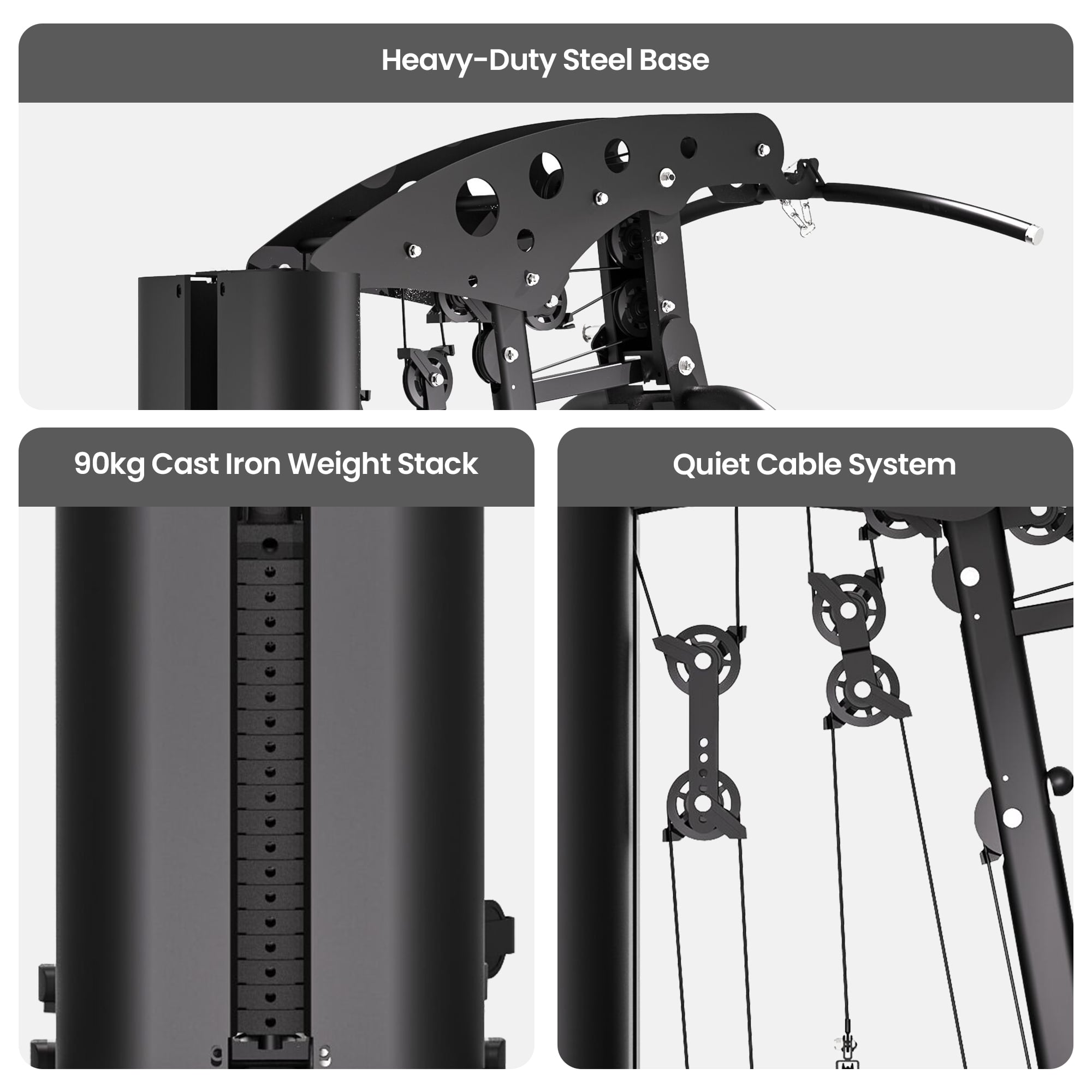 Powertrain Home Multi Gym 560 Full Body Training with 90kg Weight Stack Home Gym V240-HGM-JUN-560