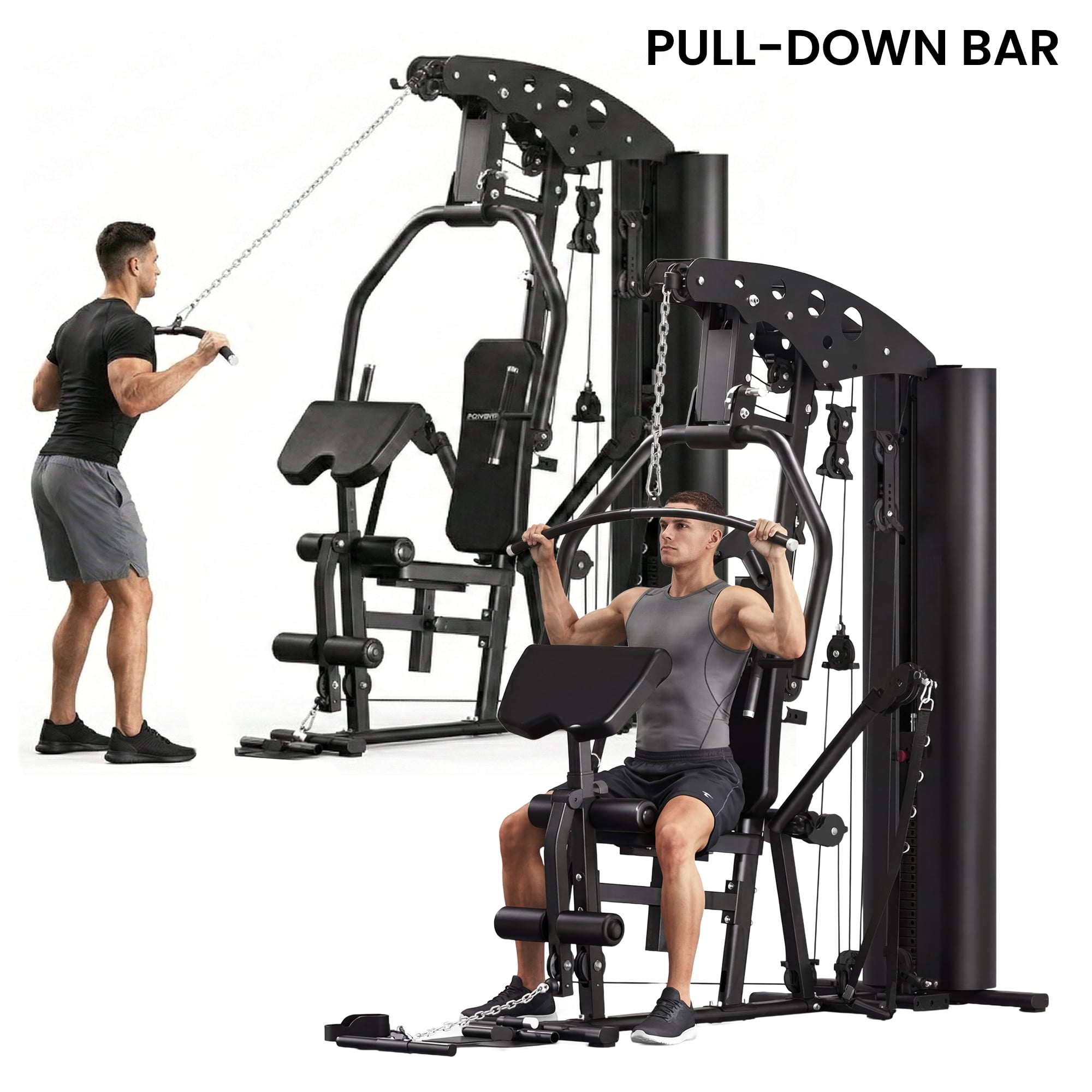 Powertrain Home Multi Gym 560 Full Body Training with 90kg Weight Stack Home Gym V240-HGM-JUN-560