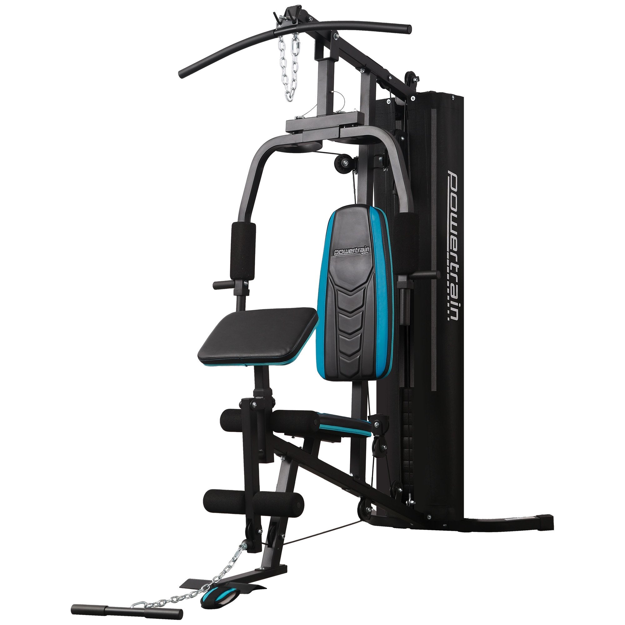 Powertrain JX-300 Multi Station Home Gym 44kg Weight Stack Cable Machine, Curl Pad Leg Extension and V240-HGM-JX-300