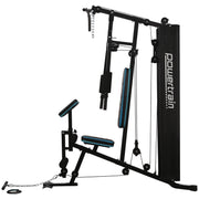 Powertrain JX-300 Multi Station Home Gym 44kg Weight Stack Cable Machine, Curl Pad Leg Extension and V240-HGM-JX-300