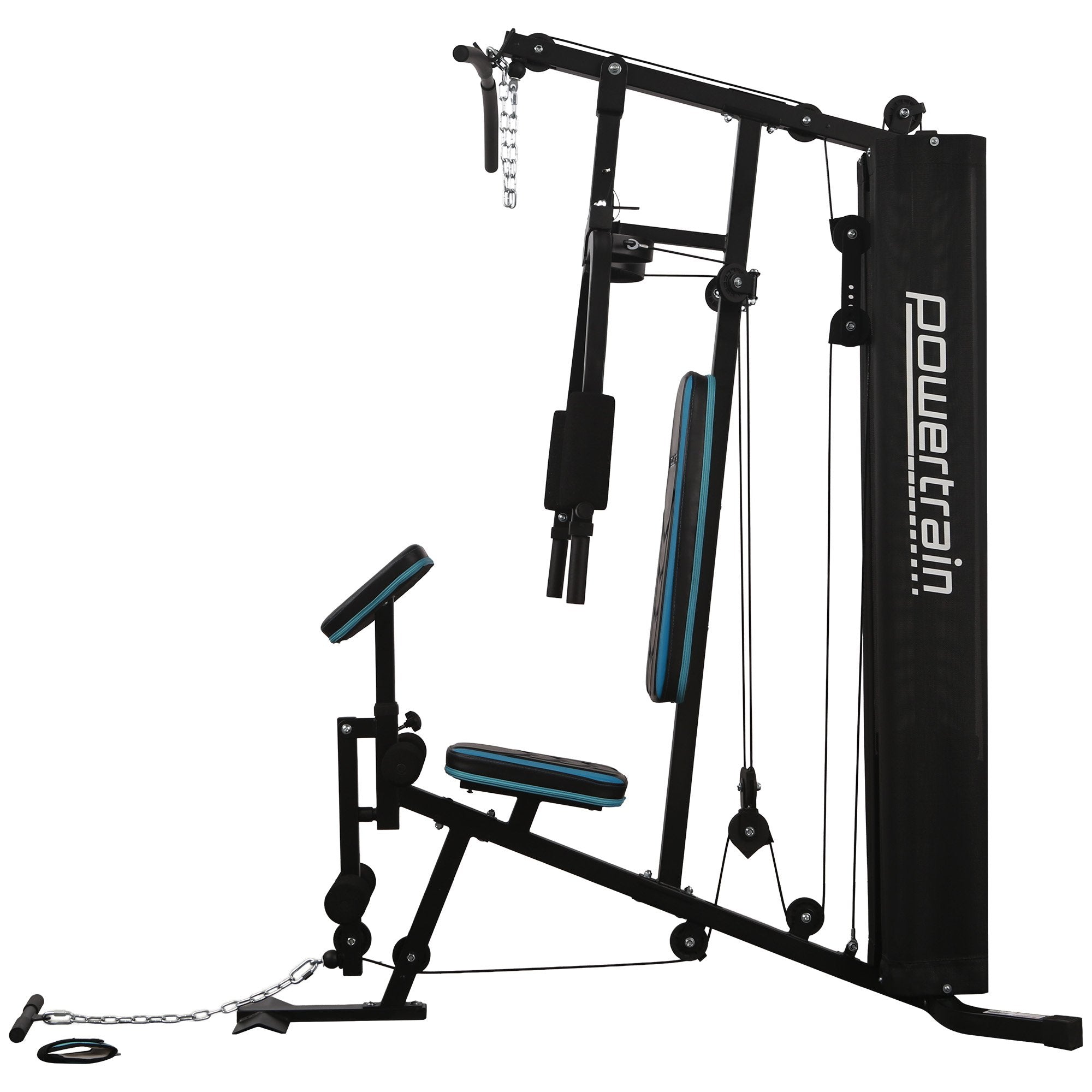 Powertrain JX-300 Multi Station Home Gym 44kg Weight Stack Cable Machine, Curl Pad Leg Extension and V240-HGM-JX-300