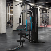 Powertrain JX-300 Multi Station Home Gym 44kg Weight Stack Cable Machine, Curl Pad Leg Extension and V240-HGM-JX-300