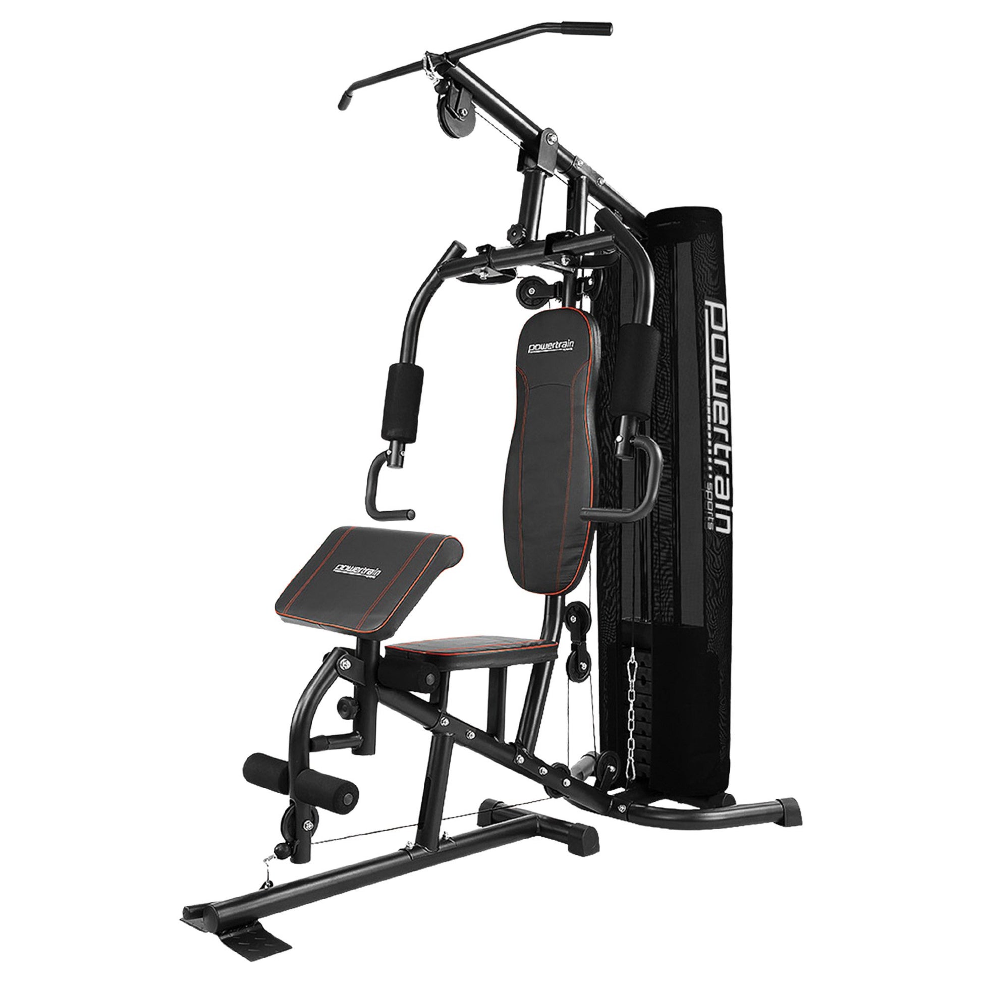 Powertrain Multi Station Home Gym With 68kg Weights Preacher Curl Pad V240-HGM-MTR-080-068