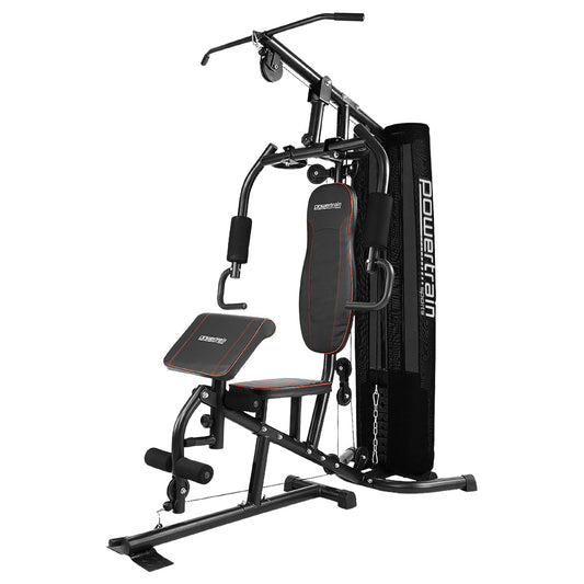 Powertrain Multi Station Home Gym With 68kg Weights Preacher Curl Pad V240-HGM-MTR-080-068