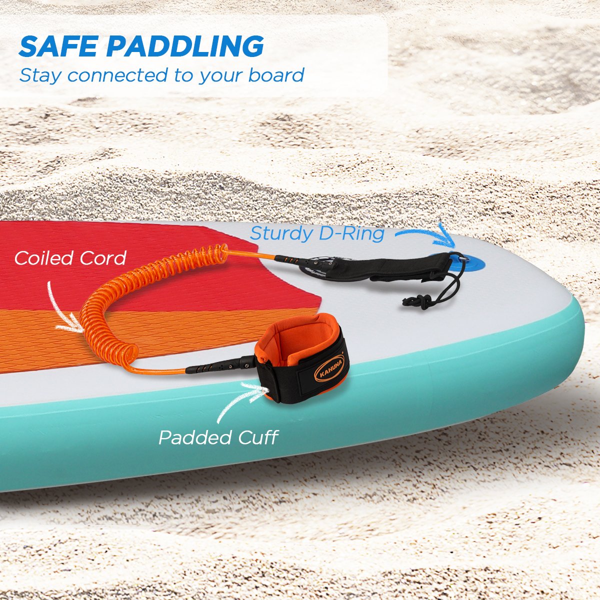 Kahuna Hana Safety Leash for Stand Up Paddle Board V240-IFA-HLE-LSH
