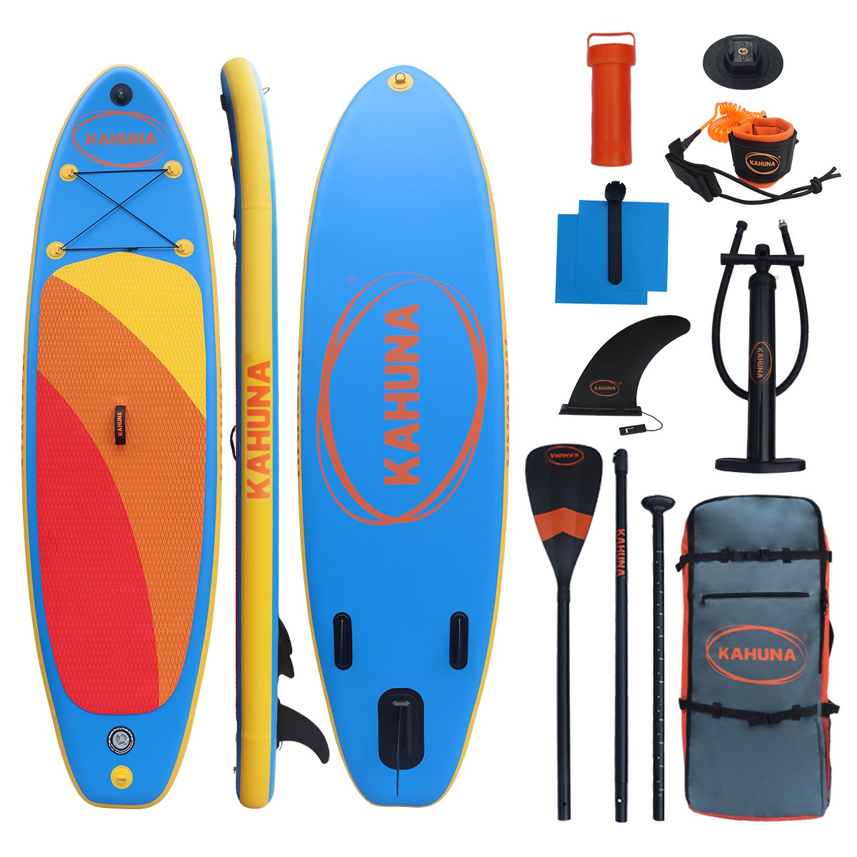 Kahuna Hana Inflatable Stand Up Paddle Board 10FT w/ iSUP Accessories V240-IFB-HLE-305-BU