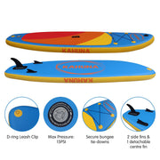 Kahuna Hana Inflatable Stand Up Paddle Board 10FT w/ iSUP Accessories V240-IFB-HLE-305-BU