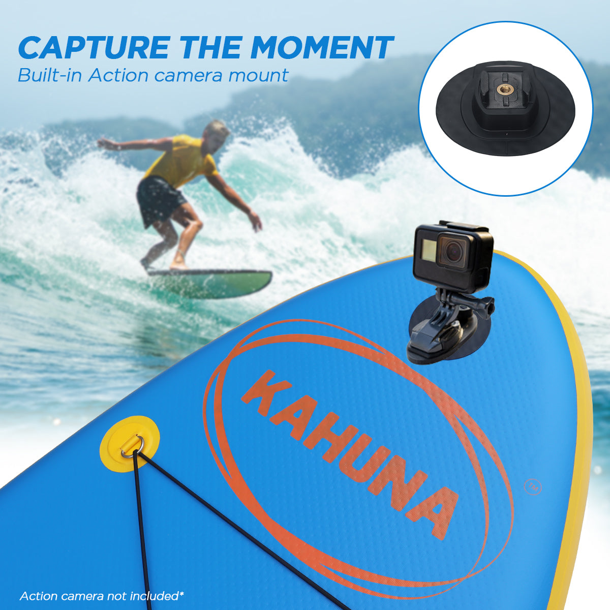 Kahuna Hana Inflatable Stand Up Paddle Board 10FT w/ iSUP Accessories V240-IFB-HLE-305-BU