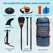 Kahuna Hana Inflatable Stand Up Paddle Board 10FT w/ iSUP Accessories V240-IFB-HLE-305-BU