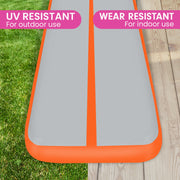 Powertrain Airtrack 20cm Thick 3m x 1m Inflatable Gymnastics Tumbling Mat Air Track - Orange V240-IFM-HL-301-ORG