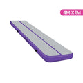 Powertrain Airtrack 20cm Thick 4m x 1m Inflatable Gymnastics Tumbling Mat Air Track - Purple V240-IFM-HL-401-PGY