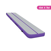 Powertrain Airtrack 20cm Thick 4m x 1m Inflatable Gymnastics Tumbling Mat Air Track - Purple V240-IFM-HL-401-PGY