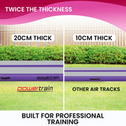 Powertrain Airtrack 20cm Thick 4m x 1m Inflatable Gymnastics Tumbling Mat Air Track - Purple V240-IFM-HL-401-PGY