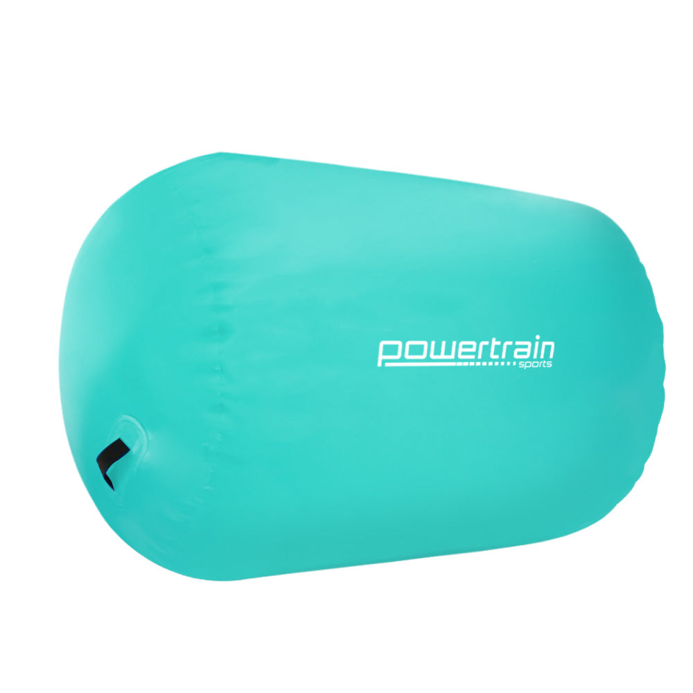 Powertrain Sports Inflatable Gymnastics Air Barrel Exercise Roller 120 x 75cm - Green V240-IFR-1275-GN
