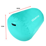 Powertrain Sports Inflatable Gymnastics Air Barrel Exercise Roller 120 x 75cm - Green V240-IFR-1275-GN