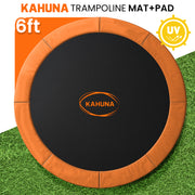 Kahuna 6ft Trampoline Replacememnt Safety Pad Cover and Spring Jumping Bounce Mat Orange V240-KAH-PDMAT-06-OR